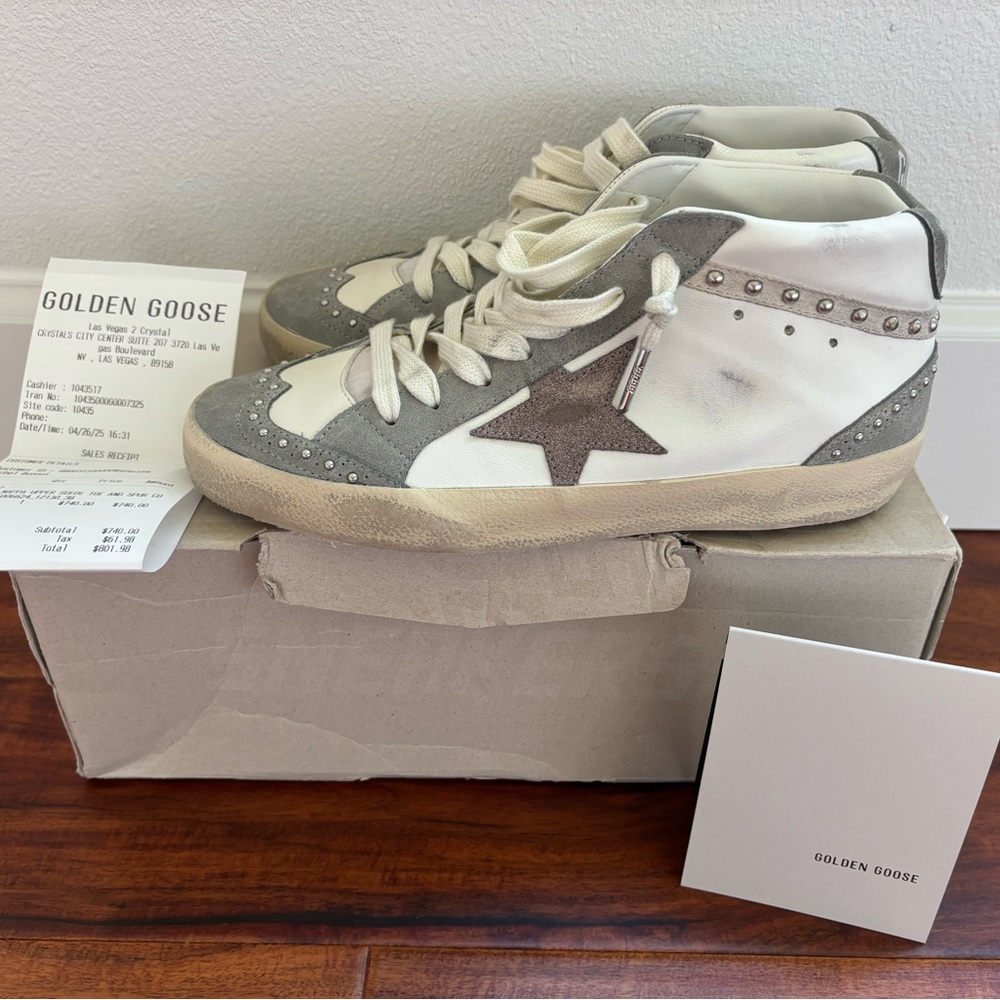 Brand new! Golden Goose Midstar Sneakers in White and Gray